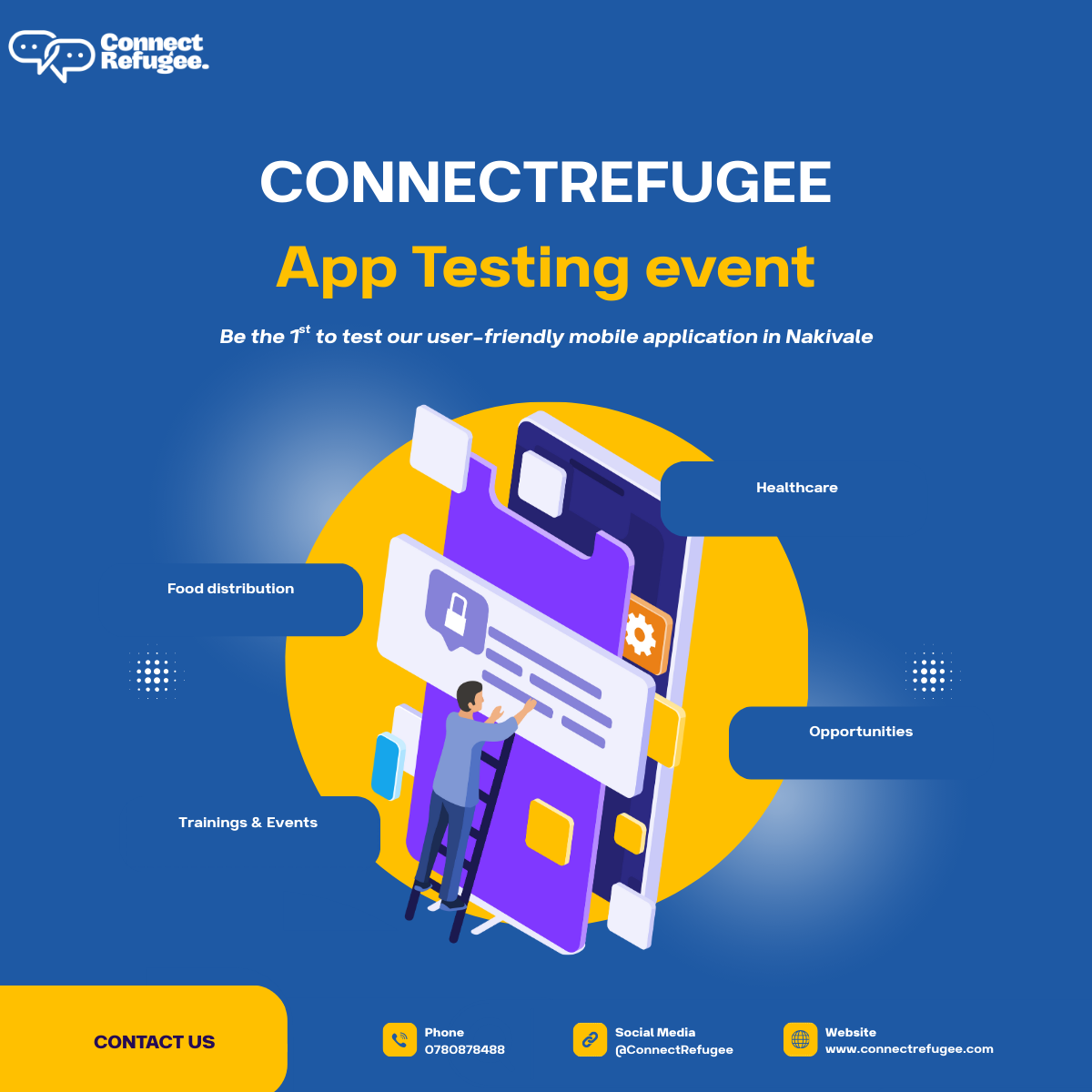Community Testing Event ConnectRefugee App